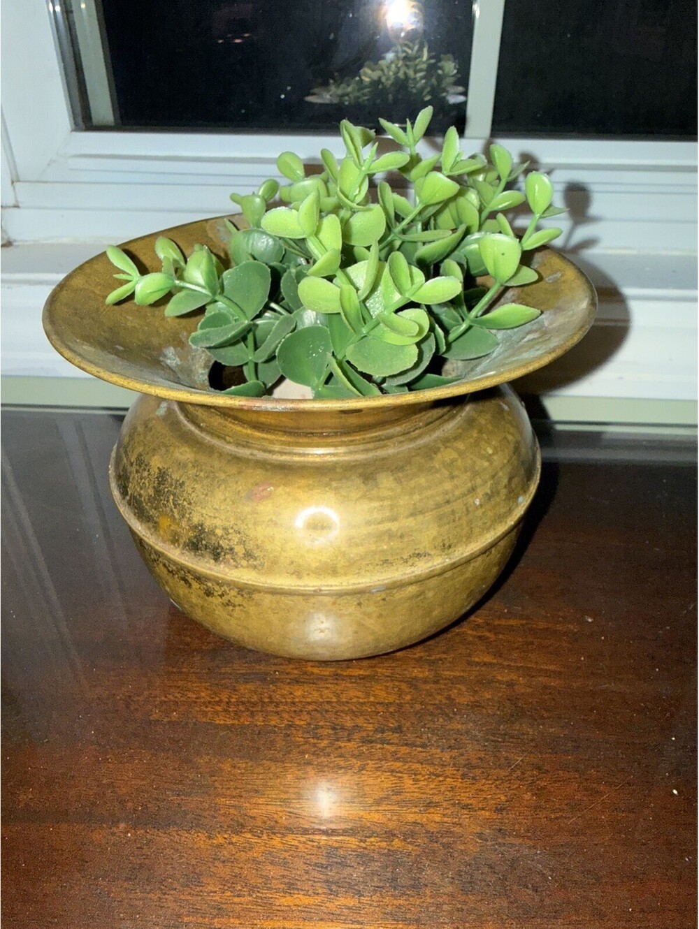 Vintage Brass Spittoon, Vase, Planter, home decor, grandmacore, cottagecore